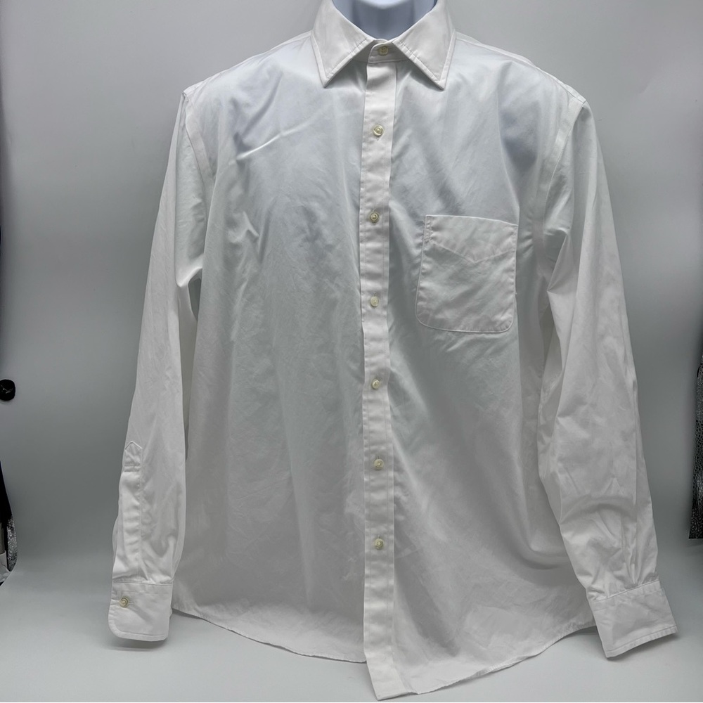 Brooks Brothers Men’s Regular White Dress Shirt 100% Supima Cotton- Size 16-34